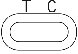 Grafische Darstellung eines ungültigen Ergebnisses des THC Selbsttest.