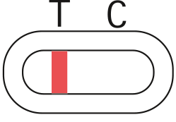 Grafische Darstellung eines ungültigen Ergebnisses des THC Selbsttest.