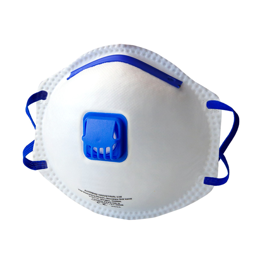 FFP2 Atemschutzmaske vorgewölbt mit Ventil